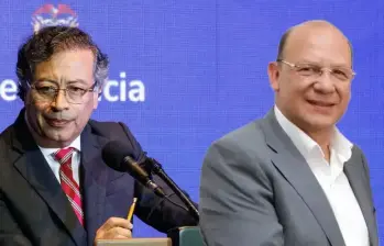 Gustavo Petro, presidente de Colombia; y su ministro de Hacienda, Germán Ávila. Foto: Colprensa y Presidencia