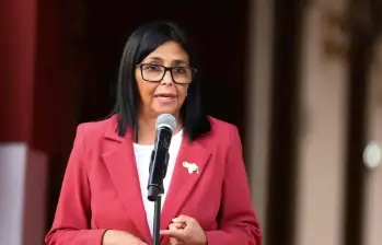 Delcy Rodríguez, presidente interina de Venezuela. FOTO: AFP