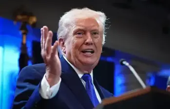 El presidente estadounidense Donald Trump se refirió una vez más sobre el uranio en Irán. FOTO: GETTY