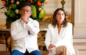 El presidente Gustavo Petro y la canciller Laura Sarabia, quien está en el cargo desde enero pasado. FOTO PRESIDENCIA