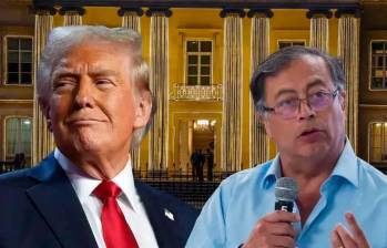 El presidente Donald Trump de Estados Unidos y Gustavo Petro, mandatario de Colombia. FOTOS AFP Y PRESIDENCIA 