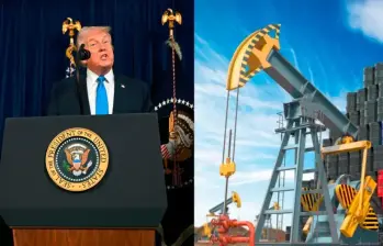 Donald Trump habla del petróleo. FOTO: GETTY -AFP 