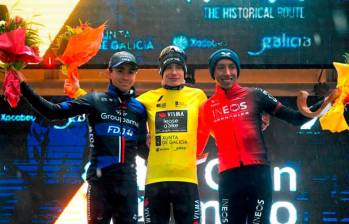 El ciclista colombiano Egan Bernal terminó en la tercera casilla de la carrera O Gran Camino 2024 que terminó el domingo 25 de febrero. FOTO: Tomada de X (antes Twitter) @INEOSGrenadiers