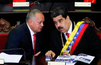 El vicepresidente del Partido Socialista Unido de Venezuela, Diosdado Cabello, y el presidente Nicolás Maduro. FOTO: Getty