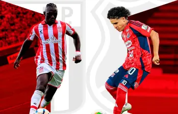 Edwuin Cetré y Daniel Cataño: el primero pasó por el DIM y hoy es figura de Estudiantes; el segundo es un refuerzo del que se espera bastante en esta fase. FOTOS MANUEL SALDARRIAGA Y GETTY