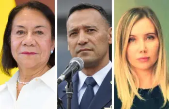 La canciller encargada, Rosa Villavicencio; el ministro de Defensa, Pedro Sánchez; y la ministra de Comercio, Diana Morales, fueron citados al Congreso por el memorando que se firmó entre Colombia y Venezuela. FOTO: COLPRENSA | PRESIDENCIA