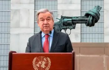 El secretario general de la ONU, Antonio Guterres, se refirió al plan que Israel anunció sobre Gaza. FOTO CORTESÍA