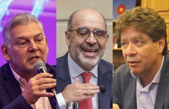 De izquierda a derecha: Jaime Alberto Cabal, presidente Fenalco; Camilo Sánchez, presidente Consejo Gremial; Bruce Mac Macter, presidente de la Andi. FOTOS CAMILO SUÁREZ Y COLPRENSA