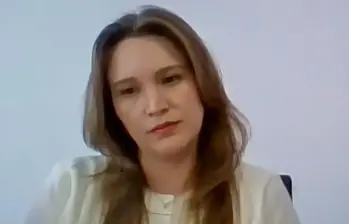 María Alejandra Benavides en una de las audiencias virtuales. FOTO: CAPTURA DE PANTALLA