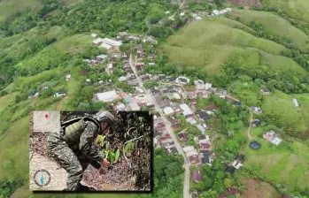 Las Fuerzas Militares adelantan operaciones para retomar el control del corregimiento Raudal Viejo de Valdivia. FOTOS: Cortesía Décima Primera Brigada del Ejército
