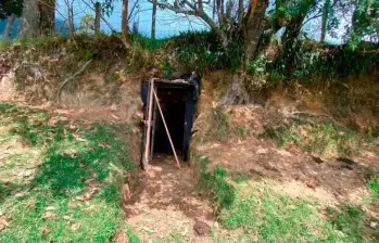 Imagen de referencia de una caleta y laboratorio de drogas en Antioquia. Foto: cortesía