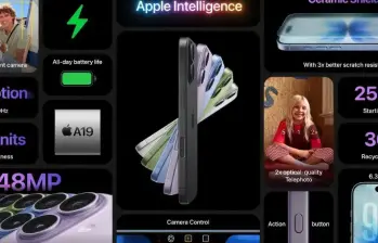 Apple presentó este 9 de septiembre la nueva generación de su smartphone en tres variantes: iPhone 17, iPhone 17 Air y iPhone 17 Pro. Foto: Cortesía