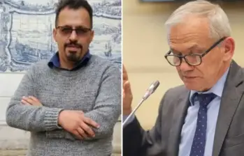 Oscar Iván Muñoz y el prófugo Carlos Ramón González, este último señalado por el caso de corrupción de la UNGRD. FOTOS: COLPRENSA