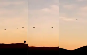 Los drones y otros objetos voladores, como el globo espía chino de 2023, están “claramente pasando por múltiples canales de información militar estadounidense”. FOTO: Captura de video de referencia