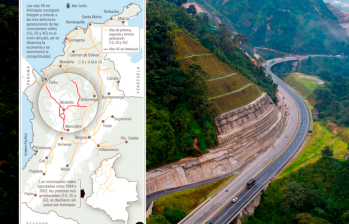En las vías 4G que pasan por Antioquia todavía hay 4 puntos sin terminar además del Túnel del Toyo. FOTO: ELCOLOMBIANO