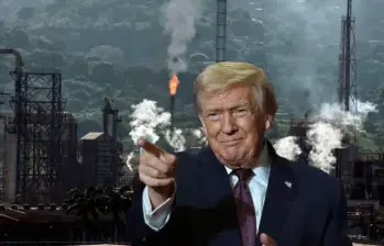 El presidente de Estados Unidos, Donald Trump, ha condicionado la desescalada del conflicto a que Irán reabra el estrecho de Ormuz al tráfico marítimo internacional, una ruta clave para el comercio global de petróleo. Foto: AFP y GETTY