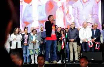 El presidente Gustavo Petro durante el discurso que ofreció en la Plaza de Bolívar de Bogotá después de haber sido incluido en la Lista Clinton. FOTO CORTESÍA MINISTERIO DEL TRABAJO El presidente Gustavo Petro durante el discurso que ofreció en la Plaza de Bolívar de Bogotá después de haber sido incluido en la Lista Clinton. FOTO CORTESÍA MINISTERIO DEL TRABAJO
