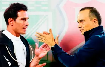 Este será el primer clásico que dirija el entrenador Diego Arias con Atlético Nacional, mientras que Alejandro Restrepo está al frente del Medellín desde agosto del 2024. Fotos: Manuel Saldarriaga Este será el primer clásico que dirija el entrenador Diego Arias con Atlético Nacional, mientras que Alejandro Restrepo está al frente del Medellín desde agosto del 2024. Fotos: Manuel Saldarriaga