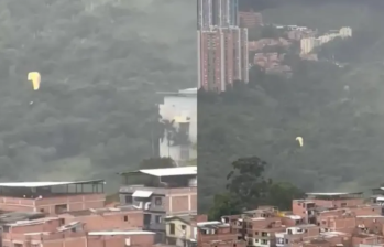 Durante el incidente, no se reportaron heridos y los parapentes fueron llevados a San Félix para secarlos y revisarlos. FOTO: videos Denuncias Antioquia