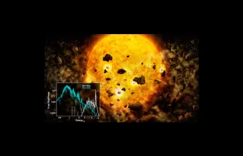 Uno de los tres escenarios para TOI-2109b implica que el planeta acelere su espiral de muerte hasta ser consumido por su estrella, similar a esta destrucción planetaria ilustrada. Ilustración: cortesía Nasa, CXC y M. Weiss; Espectro de rayos X: cortesía Nasa, CXC, MIT y H. M. Günther