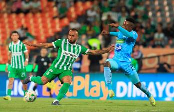 Andrés Sarmiento fue la figura verdolaga con gol y pase gol. FOTO CAMILO SUÁREZ