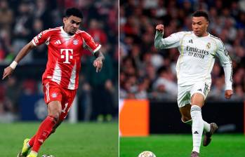 Luis Díaz tiene 4 goles y 3 asistencias en esta edición de la Champions League. Kylian Mbappé marcó 13 goles y asistió en una ocasión en la competición. FOTOS: GETTY