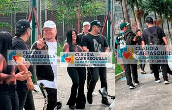 Imágenes del artista Nelson Velásquez en la cárcel de Itagüí, durante la fiesta del miércoles. FOTOS: Cortesía Claudia Carrasquilla