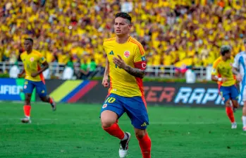 El volante colombiano James Rodríguez es el máximo asistidor de las eliminatorias al Mundial Norteamérica 2026 con cinco pases de gol. FOTO: Juan Antonio Sánchez