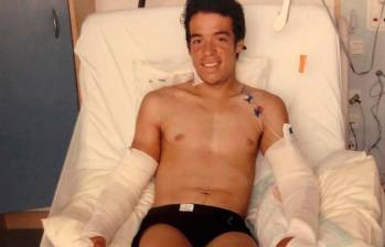 Imagen real de 2007, tras el accidente que Rigoberto Urán tuvo en la Vuelta a Alemania. FOTO Tomada de Instagram