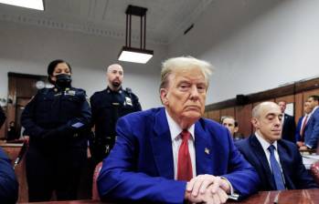 El juicio contra Donald Trump se celebra en el Tribunal Superior de Manhattan, en Nueva York. FOTO: Getty Images vía AFP