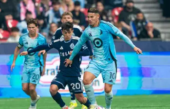 El futbolista colombiano James Rodríguez disputará su tercer partido con el Minnesota United de Estados Unidos. Foto: Getty