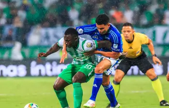 En la imagen aparece Marino Hinestroza durante el partido frente a Millonarios. FOTO CAMILO SUÁREZ