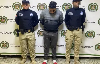William de Jesús Álvarez Restrepo tenía circular roja de Interpol y fue capturado en Bello. FOTO: CORTESÍA POLICÍA
