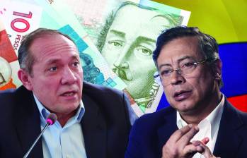 El ministro de Trabajo, Antonio Sanguino; y el presidente Gustavo Petro, citaron para este lunes 16 de febrero a la Comisión de Concertación de Políticas Salariales para analizar el decreto transitorio. Foto: Archivo y Cortesía