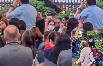 Miguel Uribe estaba dando un discurso y contestando las preguntas de los ciudadanos cuando le dispararon. Foto: video