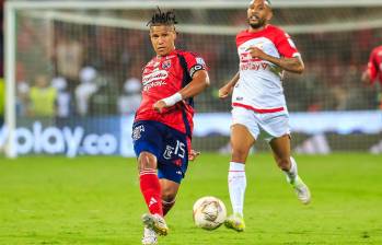 El volante samario Jaime Alvarado llegó al Medellín en enero del 2023 como uno de los fichajes clave del equipo entonces dirigido por David González. Foto: Camilo Suárez