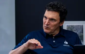 Juan Esteban Calle, presidente de Cementos Argos, compañía que a marzo reportó utilidades por $2,1 billones, derivadas de la negociación de sus acciones en Summit con Quikrete. FOTO Julio César Herrera