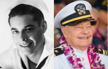 Lou Conter era un oficial de 20 años cuando ayudó a rescatar a sus colegas de la marina el 7 de diciembre de 1941 cuando fueron sorprendidos por un ataque en el Pacífico. FOTOS: Tomadas de Facebook Pacific Historic Parks