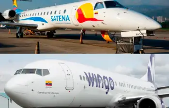 Solo Satena y Wingo crecieron en número de pasajeros. FOTOS CORTESÍA. 