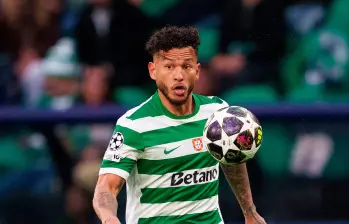 Luis Javier Suárez, delantero colombiano del Sporting de Lisboa. FOTO GETTY 