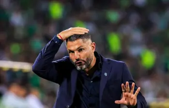 El entrenador argentino Javier Gandolfi solo ganó un título con Nacional: la Superliga de Colombia en enero, contra Bucaramanga. FOTO: CAMILO SUÁREZ
