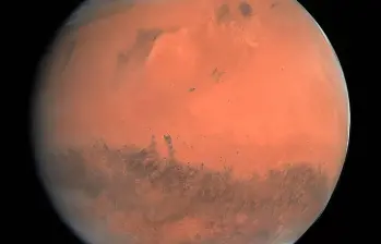 Imagen de Marte tomada por el instrumento Osiris a bordo de la nave espacial Rosetta de la ESA. FOTO cortesía ESA