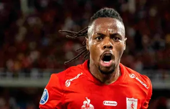 Jhon Murillo abrió el camino de la victoria de América en la Copa Sudamericana en el Pascual Guerrero. FOTO TOMADA X @AmericadeCali