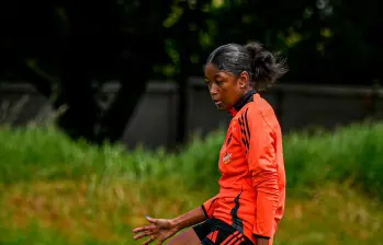 London Crawford en una de las prácticas tricolor. FOTO cortesía fcf London Crawford en una de las prácticas tricolor. FOTO cortesía fcf