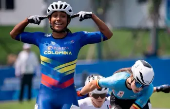 María Fernanda Timms le da el primer oro a Colombia en patinaje. Foto: tomada de redes @mindeportecol