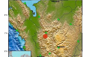 El temblor tuvo una profundidad superficial, menor a 30 kilómetros, de acuerdo con información del Servicio Geológico Colombiano. FOTO: Tomada de X (antes Twitter) @sgcol