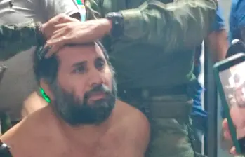 José Adolfo Macías Villamar (“Fito”) al momento de su captura en Manabí, Ecuador. FOTO: Tomada de X @EjercitoECU