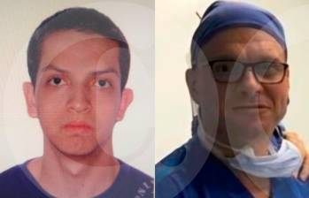 Jhon Ferney Cano González (izq.), de 34 años, es el señalado homicida del médico Juan Guillermo Aristizábal Vásquez (der.), de 58 . FOTOS: CORTESÍA
