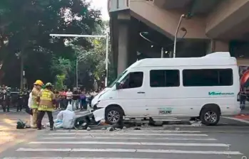 En este accidente, en los bajos de la estación Floresta del metro, murió Jennifer Mayreth Peña Peña, de 17 años, quien iba cruzando por el semáforo cuando la buseta de servicios especiales, conducida por un hombre borracho, la arrolló. FOTO: CORTESÍA