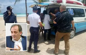Esta fue la atención que hicieron los organismos de socorro de Punta Cana, República Dominicana, a Hugo Alberto Zuluaga Quintero, fundador de Quipux. Pese a los esfuerzos no pudieron salvarle la vida. FOTOS: CORTESÍA